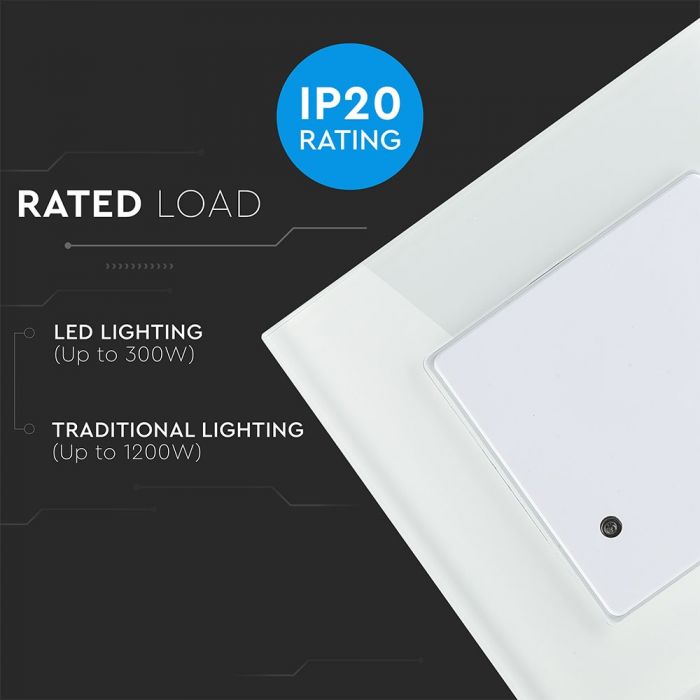 LED MICROWAVE SENSOR SWITCH 300W 180° 5-15M WHITE