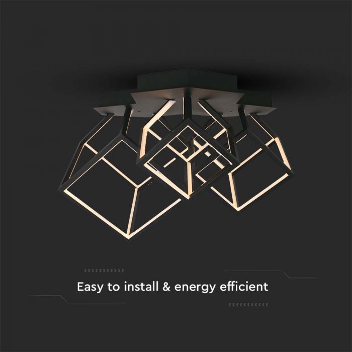 LED DECORATIVE CEILING LIGHT 46W WW 4900lm 64x35.9x41cm BLACK