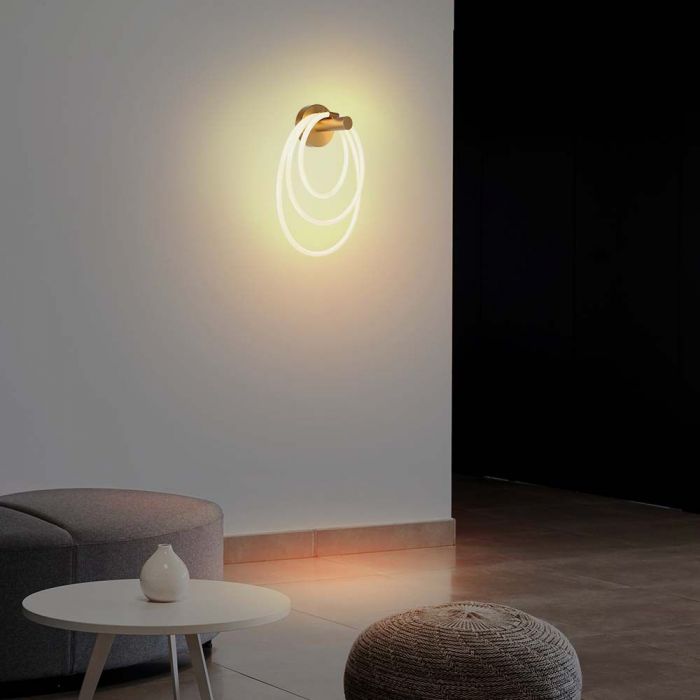 LED WALL LIGHT 36W WW 3940lm 340x460mm GOLD