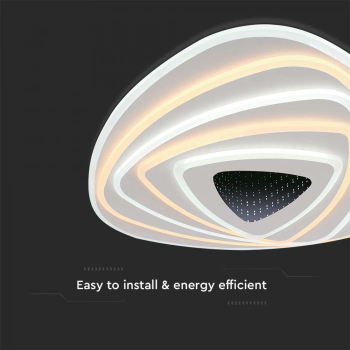 LED SMART DECORATIVE CEILING LIGHT 150W 3IN1 12800lm DIMMABLE+REMOTE CONTROL 51x50x7CM