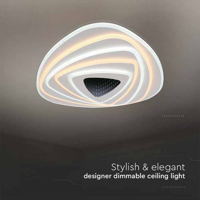 LED SMART DECORATIVE CEILING LIGHT 150W 3IN1 12800lm DIMMABLE+REMOTE CONTROL 51x50x7CM