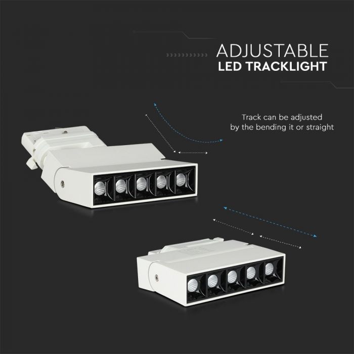 LED TRACK LINEAR LIGHT 12W 960lm DL 30° 35X138 4-LINE WHITE SAMSUNG CHIP