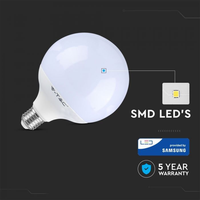 LED E27 LAMP G120 22W WW 2650lm (120lm/W) 200° 120X160 GLOBE SAMSUNG CHIP A++
