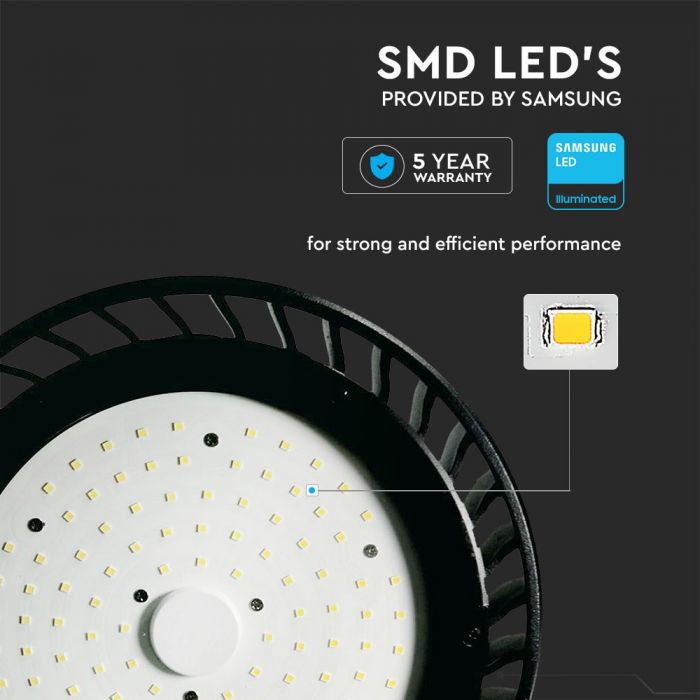 LED HIGHBAY UFO 100W DL 120° 12000lm 260X140.5 IP65 SAMSUNG CHIP 1-10V IK07 DIMMABLE A++