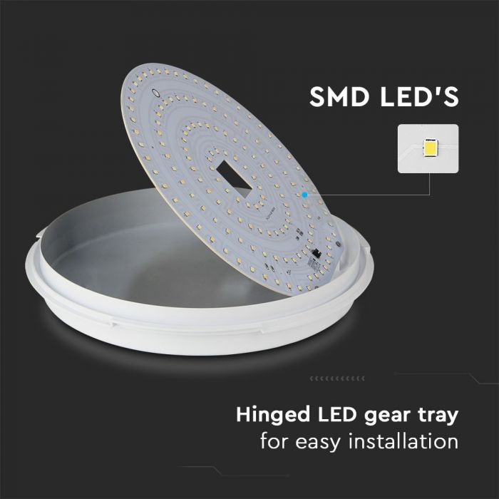 LED DOME LIGHT ROUND 14W 120° 1400lm 3in1 315X75 IP65 SAMSUNG IK08