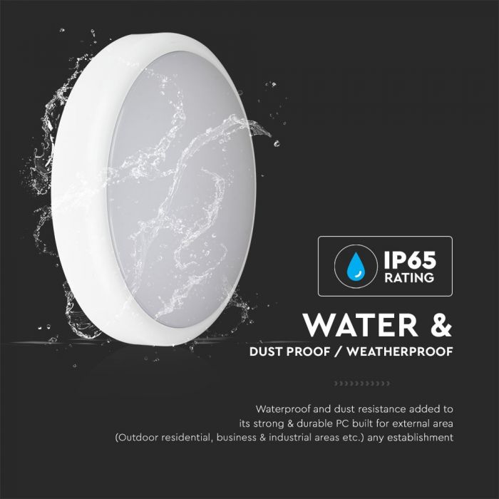 LED DOME LIGHT ROUND 20W 120° 1850lm 3in1 380X78 IP65 SAMSUNG IK08