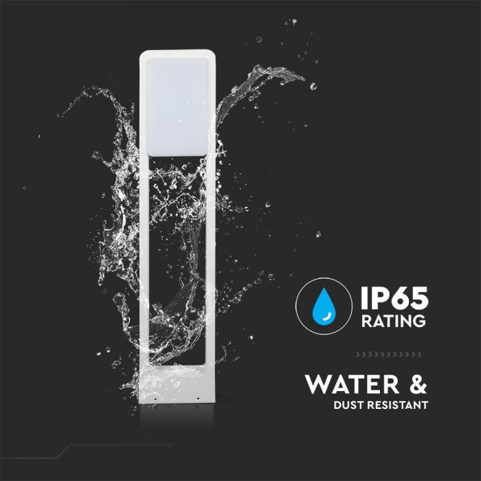 LED BOLLARD LAMP WHITE 10W WW 650lm 120° 163X57X800 IP65