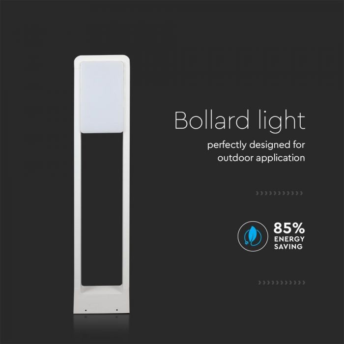 LED BOLLARD LAMP WHITE 10W WW 650lm 120° 163X57X800 IP65