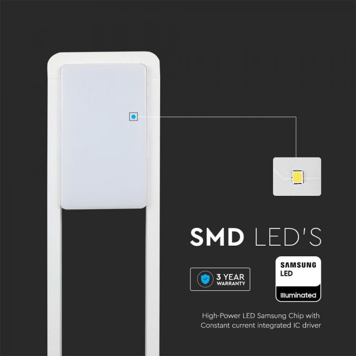 LED BOLLARD LAMP WHITE 10W WW 650lm 120° 163X57X800 IP65