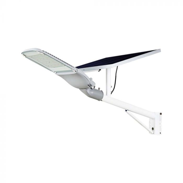 LED SOLAR STREET LIGHT WITH SENSOR 50W CW 3000lm 120° IP65 WHITE