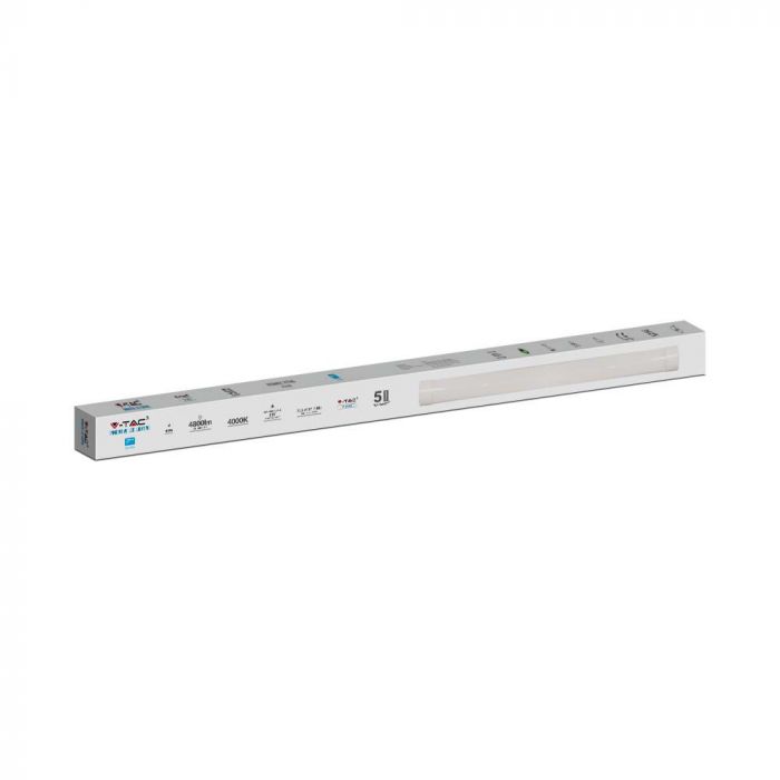 LED PRISMATIC SLIM FITTING 40W CW 4800lm 120° 1200X75X24 SAMSUNG CHIP
