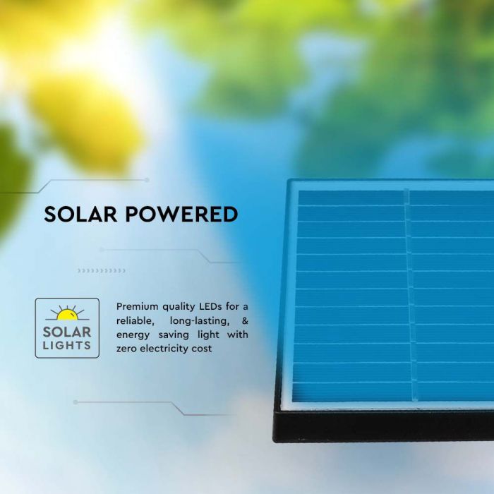 LED SOLAR SPIKE 2x1.2W 2x90lm WW 60x75x250mm BLACK IP65
