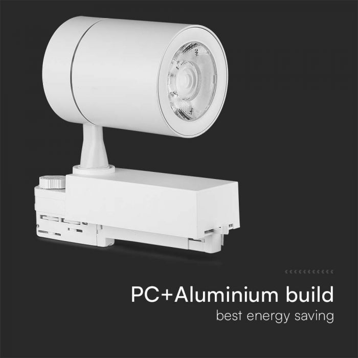 LED TRACK COB LIGHT 35W 300lm WW 10° 93.5x208x195mm 4-LINE WHITE