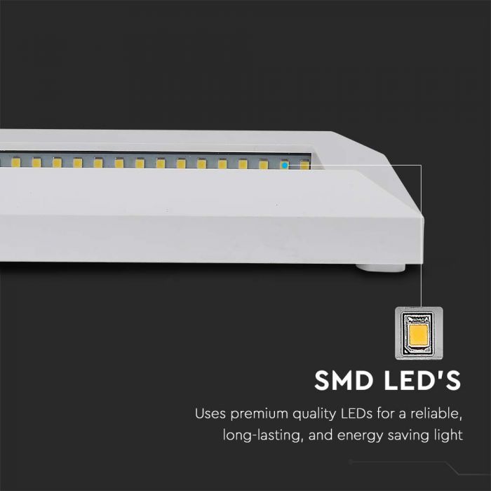 LED STEP LIGHT RECTANGLE 3W 70° 110lm DL 230X80X28 WHITE IP65