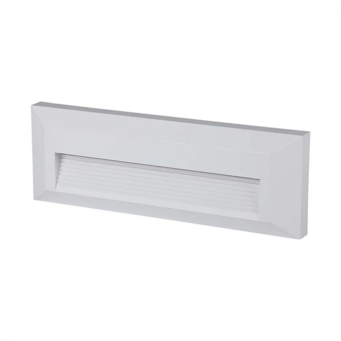 LED STEP LIGHT RECTANGLE 3W 70° 110lm DL 230X80X28 WHITE IP65
