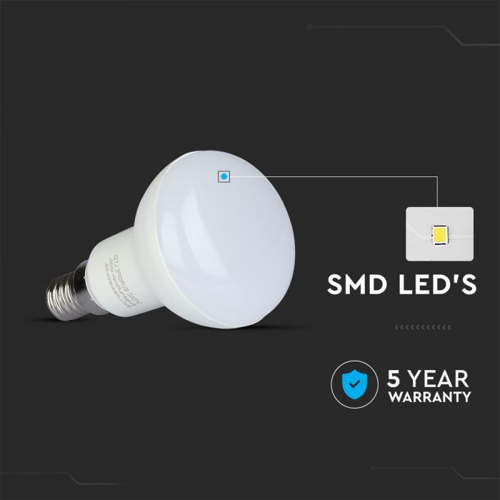 LED E14 LAMP R50 4.8W CW 470lm 120° 50X85 SAMSUNG CHIP
