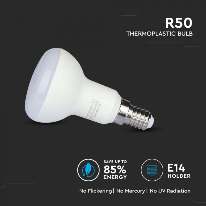 LED E14 LAMP R50 4.8W CW 470lm 120° 50X85 SAMSUNG CHIP