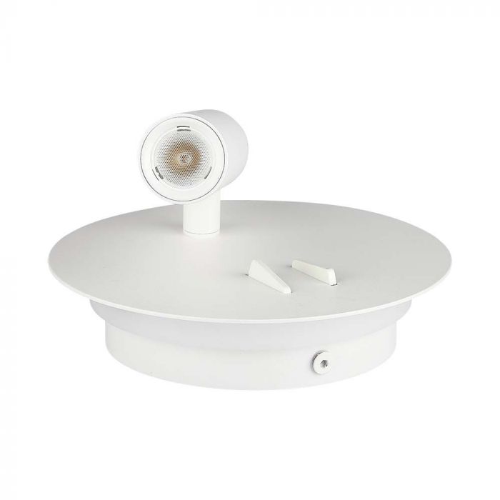 LED WALL LAMP 3W+6W WW 680lm 120° 140X30 WHITE