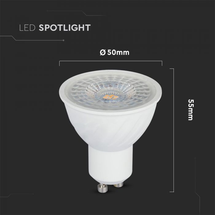 LED GU10 LAMP 6W DL 445lm 110° 50X55 WITH SAMSUNG CHIP
