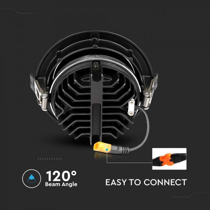 LED RELFECTOR COB DOWNLIGHT 10W DL 950lm 110° 95X45 (85) MOVABLE SAMSUNG BLACK