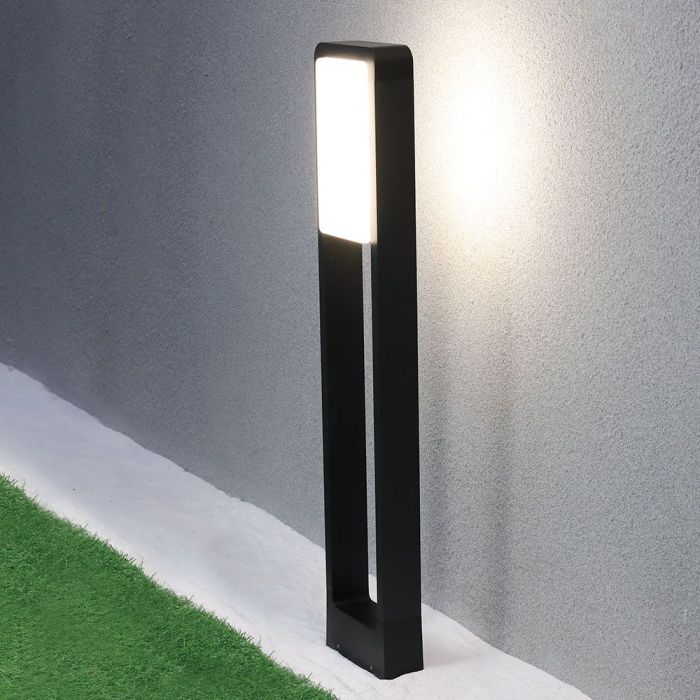 LED BOLLARD LAMP BLACK 10W DL 650lm 120° 163X57X800 IP65