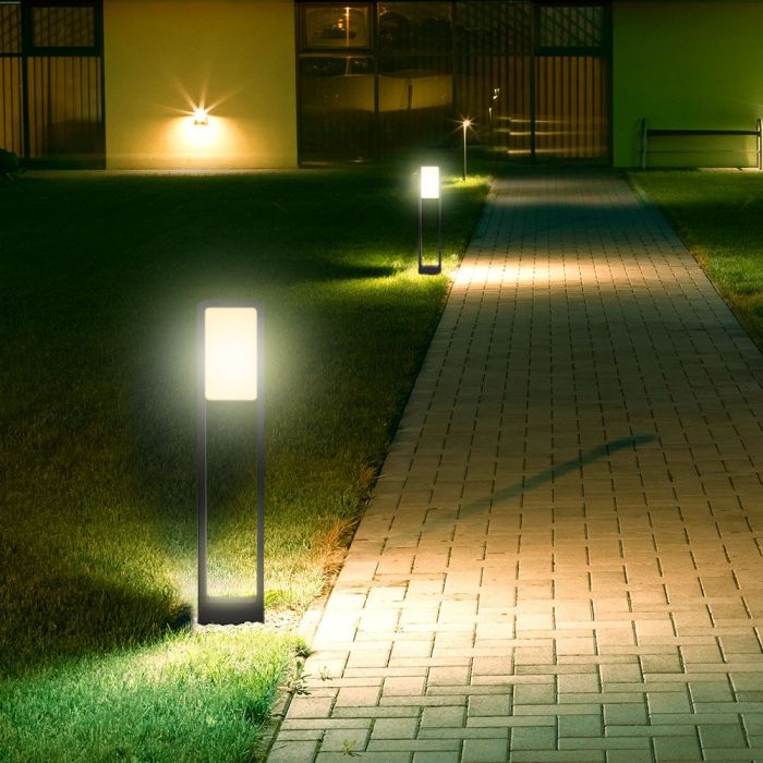LED BOLLARD LAMP BLACK 10W DL 650lm 120° 163X57X800 IP65