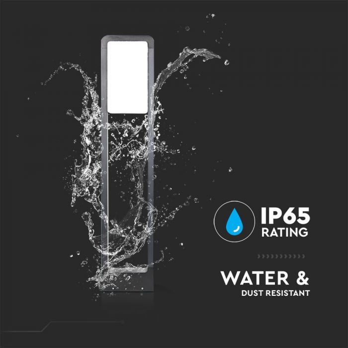 LED BOLLARD LAMP BLACK 10W DL 650lm 120° 163X57X800 IP65