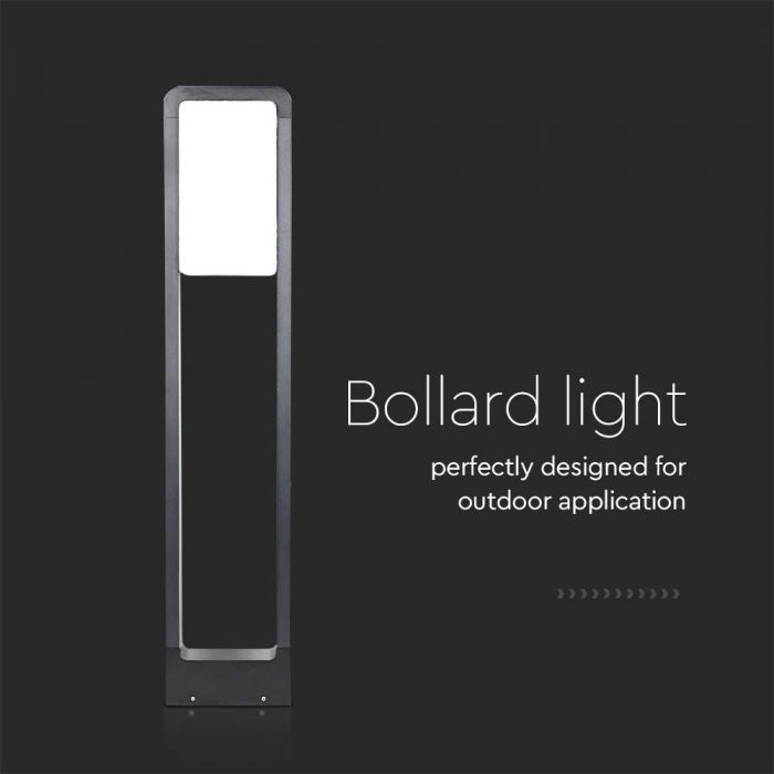 LED BOLLARD LAMP BLACK 10W DL 650lm 120° 163X57X800 IP65
