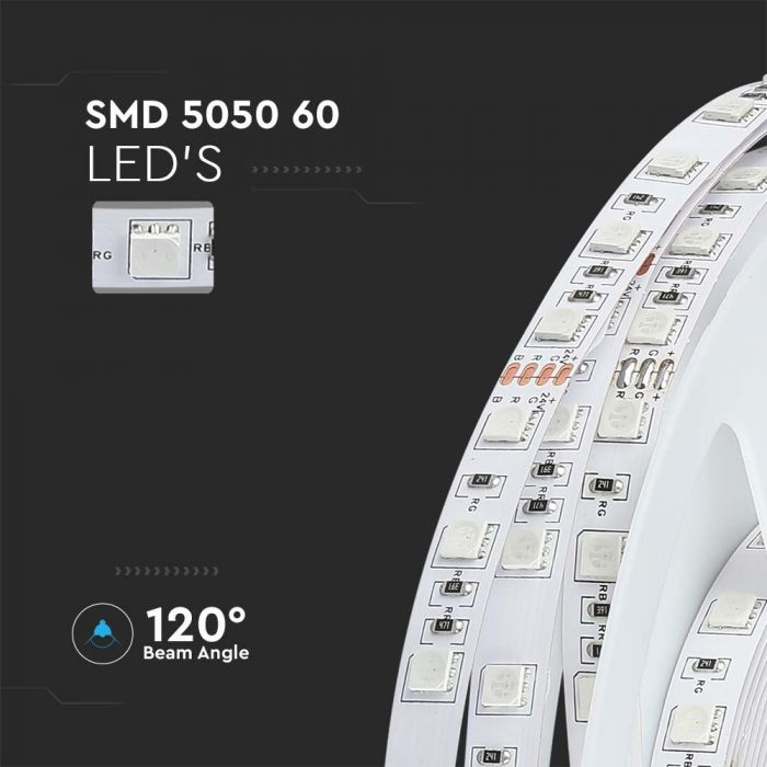LED STRIP LIGHT 5050 SMD 60LEDs DL 830Lm 10W/M 24V