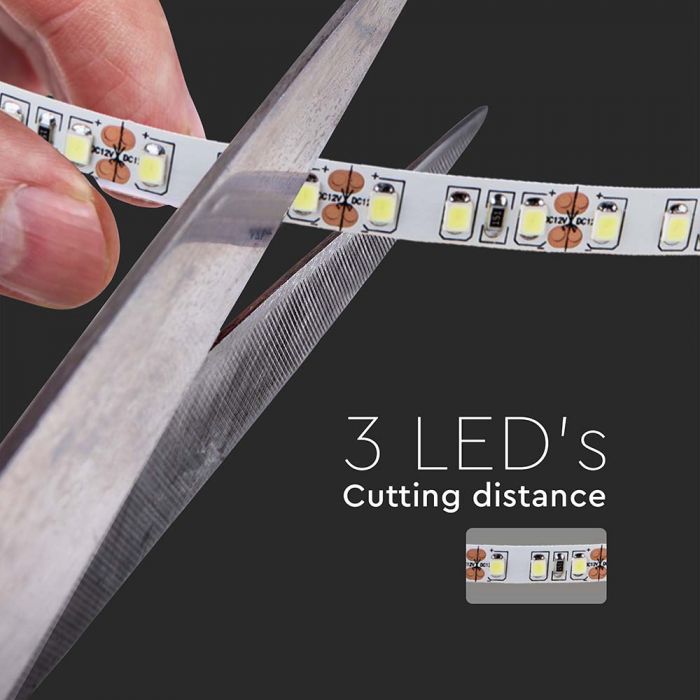 LED STRIP LIGHT 2835 SMD 120LEDs WW 750Lm 7,5W/M 10? 24V