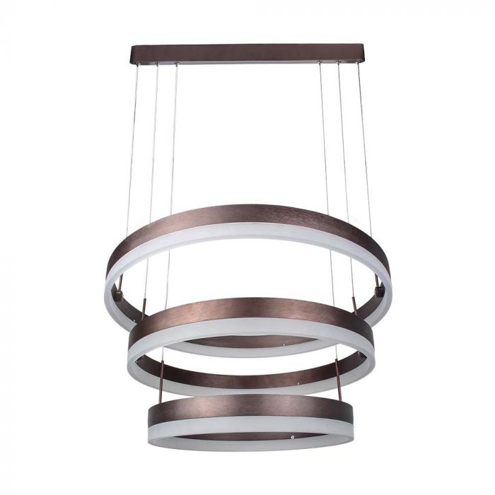 LED SOFT LIGHT CHANDELIER HANGING 86W WW 4550lm 120° 600x1200mm COFFEE TRIAC DIMMABLE