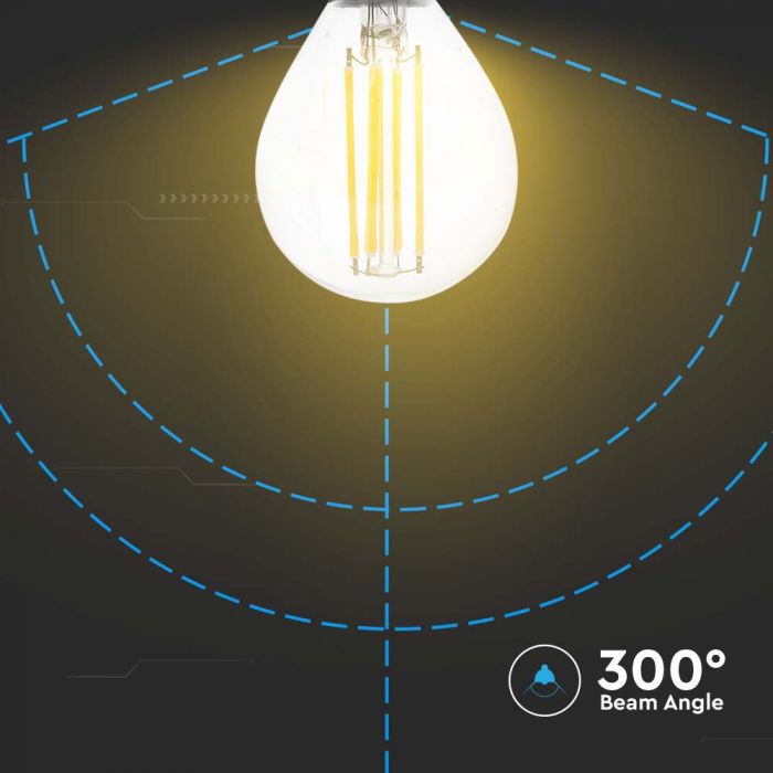 LED E14 FILAMENT LAMP 4W WW 400lm 300° 45X78 GLOBE