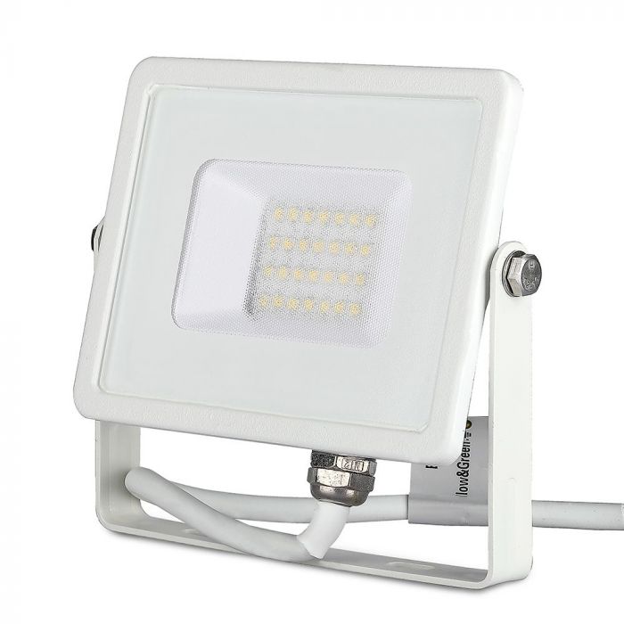 LED FLOOD SLIM 20W WW 100° 1510lm IP65 WHITE SAMSUNG CHIP