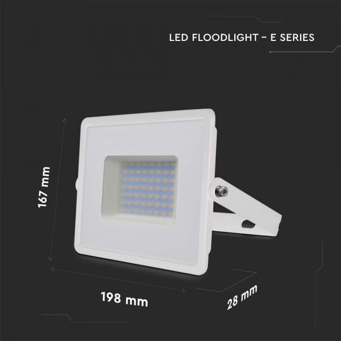 LED FLOOD SMD SLIM 50W DL 100° 4300lm IP65 WHITE