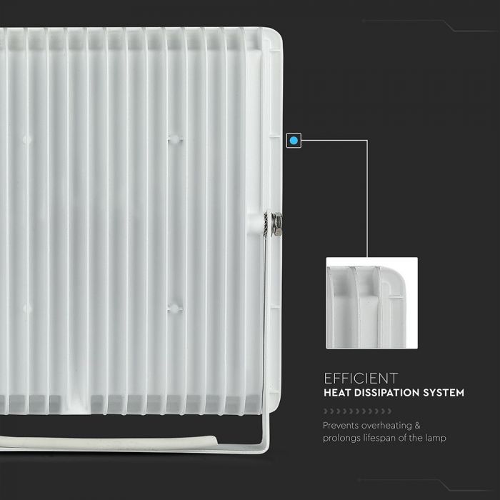 LED FLOOD SLIM 100W CW 100° 8700lm IP65 WHITE