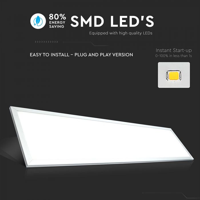 LED PANEL HIGH LUMENS 29W 3960lm CW 120° 1200X300X12.5