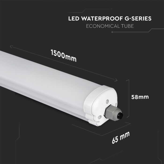 LED TUBE G-SERIES ECONOMICAL LAMP 48W DL 5760lm 5FT 120° IP65