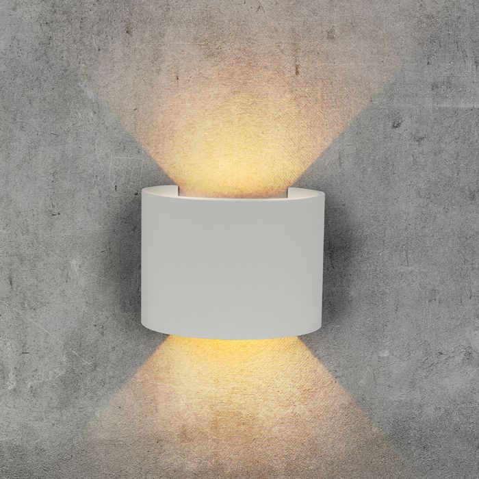LED WALL LIGHT ROUND ALUMINIUM 5W DL 700lm 120° 140x115x100mm IP65 GREY