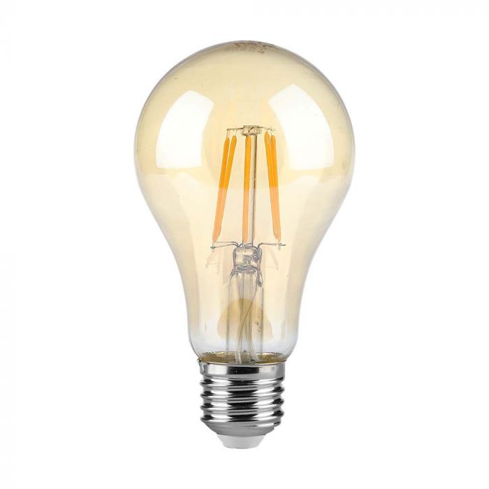 LED E27 FILAMENT AMBER A60 LAMP 10W WW 950lm 300° 60X105