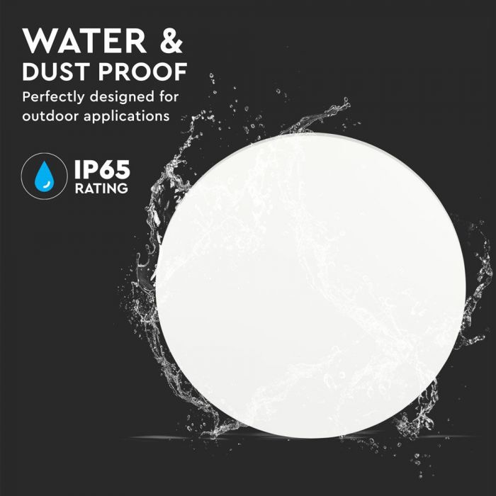 LED WALL LAMP BRIDGELUX CHIP ROUND 8W DL 1280lm 360° 180mm IP65