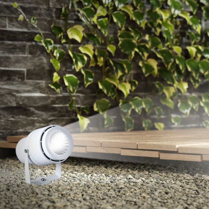 LED GARDEN SPIKE ALUMINIUM 12W DL 970lm 73X255 WHITE IP65