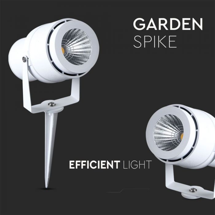LED GARDEN SPIKE ALUMINIUM 12W DL 970lm 73X255 WHITE IP65