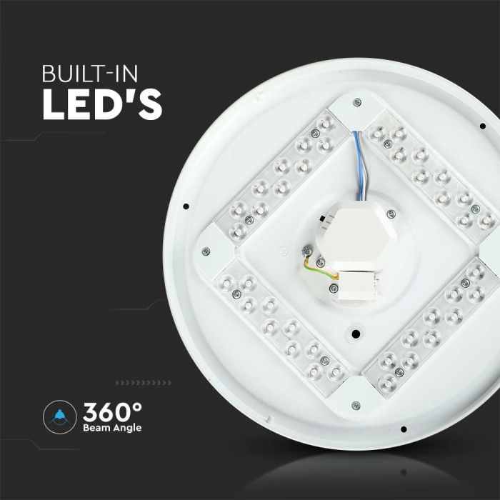 LED DOME LIGHT CCT CHANGING SWITCH 18W 1800lm 360° 310X55 MILKY
