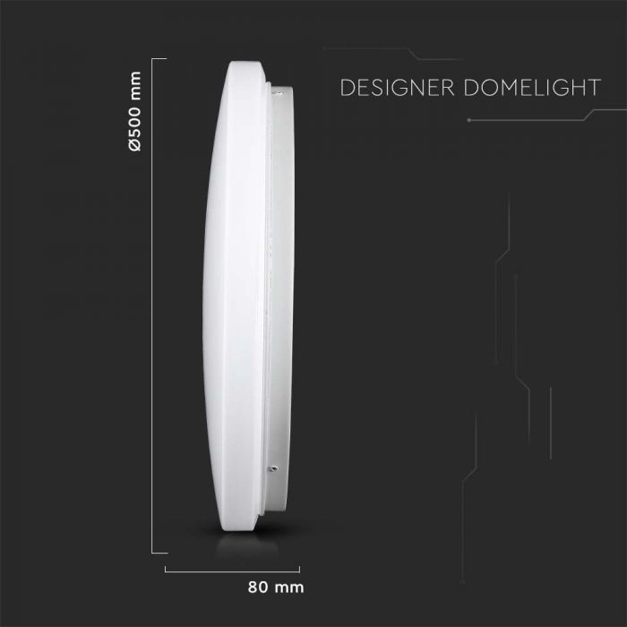LED DOME LIGHT CCT CHANGING SWITCH 36W 3900lm 360° 500X80 MILKY