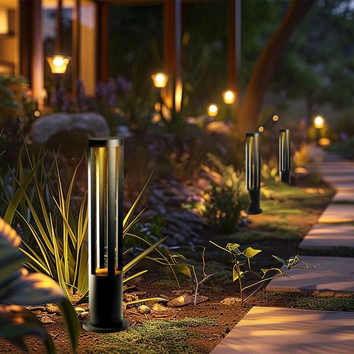LED GARDEN LIGHT ALUMINIUM 10W 450lm WW 72° 108X800 IP65 GREY