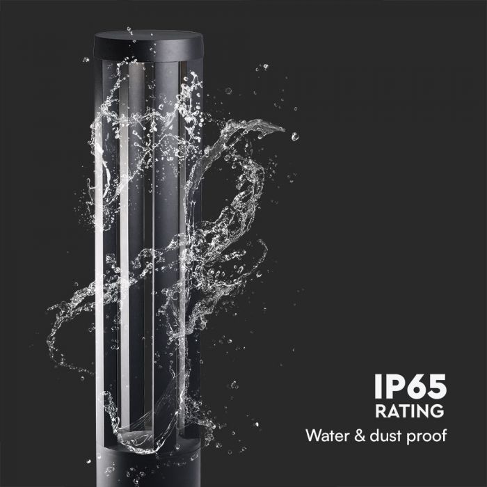 LED GARDEN LIGHT ALUMINIUM 10W 450lm WW 72° 108X800 IP65 GREY