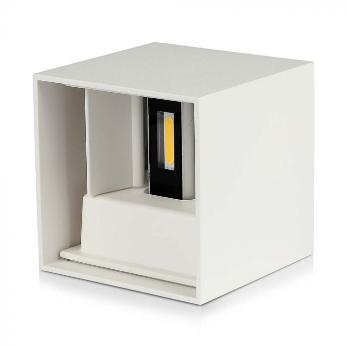 LED WALL LIGHT ALUMINIUM SQUARE 11W DL 1360lm 120° 10X10X10 WHITE IP65