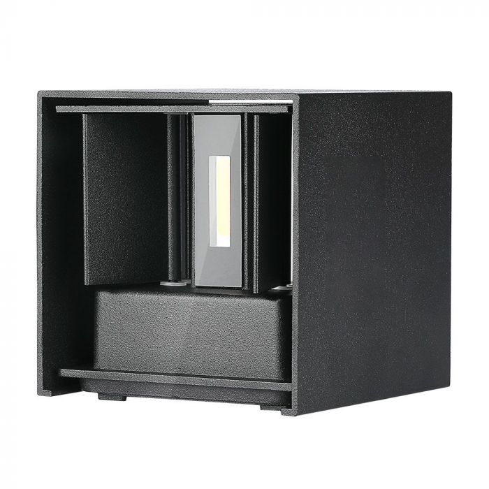 LED WALL LIGHT ALUMINIUM SQUARE 11W WW 1360lm 120° 10X10X10 BLACK IP65