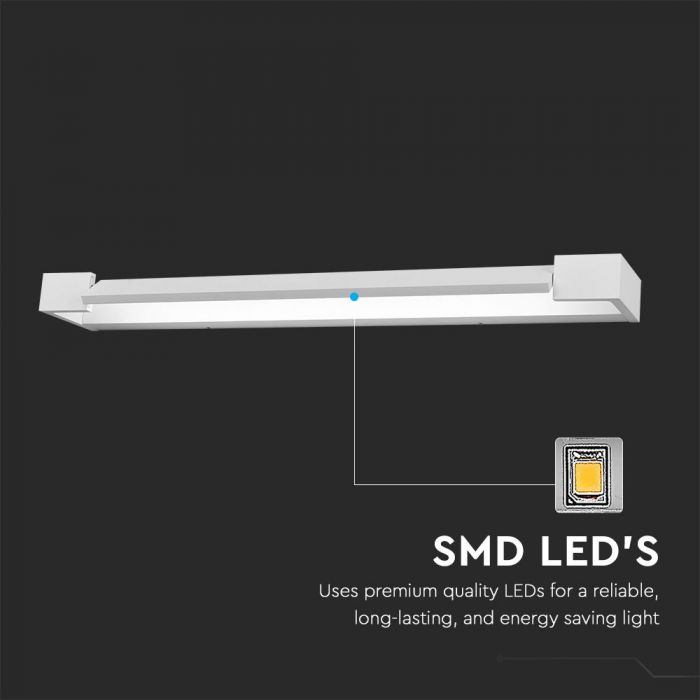 LED WALL LIGHT ALUMINIUM 18W DL 1800lm 0-90° 60X100X42 WHITE IP44