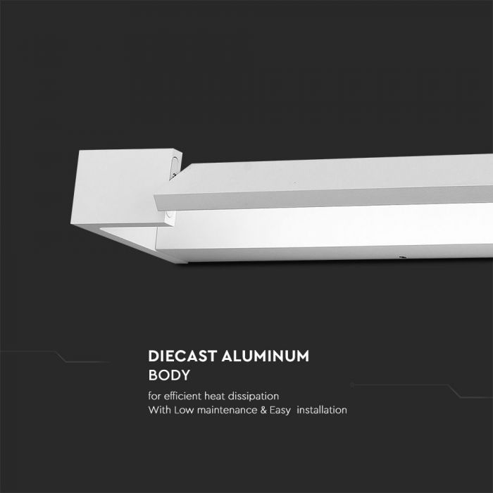 LED WALL LIGHT ALUMINIUM 18W DL 1800lm 0-90° 60X100X42 WHITE IP44